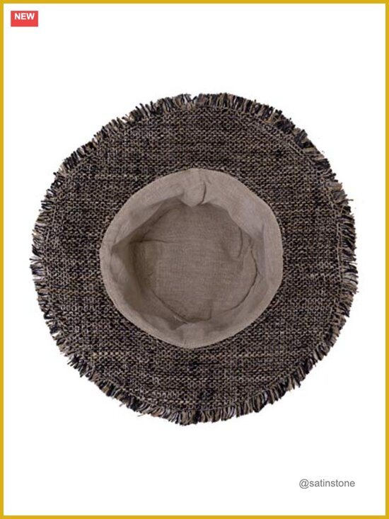 Wide Brim Sun Hat Wire Brim Foldable Packable Hemp Summer Garden Hippie main image 5